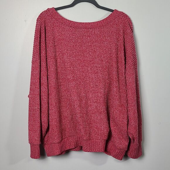 Torrid Crossbody Pullover Sweater Long Sleeve Pink Size 4 - Picture 6 of 6